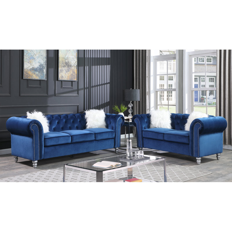 Rosdorf Park Colfax 2 Piece Velvet Living Room Set Wayfair